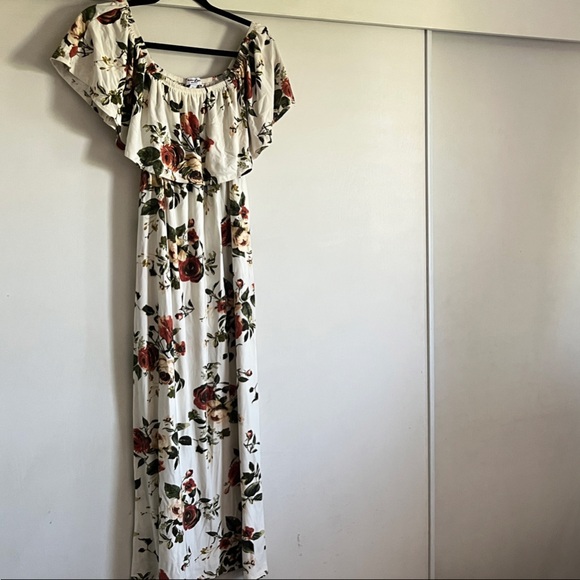 Strapless Floral Maxi Dress - Picture 1 of 2